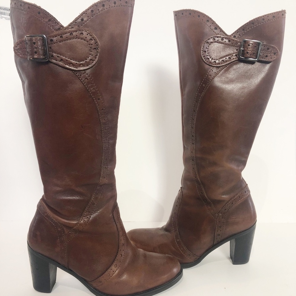 LAVORAZIONE ARTIGIANA leather knee high boots